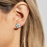 TORY BURCH Forget Me Not Enamel Stud Earrings Light Green 147151