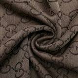 GUCCI Large Signature Logo GGWEB Scarf/Wrap Dark Beige Brown 165904