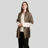 GUCCI Large Signature Logo GGWEB Scarf/Wrap Dark Beige Brown 165904