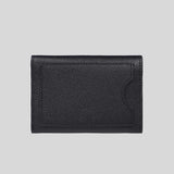 FERRAGAMO Vara Bow Calf Leather Small Card Holder Black 683522