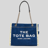 MARC JACOBS The Denim Chain Medium Tote Bag Dark Wash 2F4HTT018H05