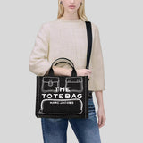 MARC JACOBS The Trompe L'oeil Cargo Canvas Medium Tote Bag Black 2P5HTT023H03