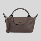 LONGCHAMP Le Pliage Extra XS Leather Pouch Crossbody Moka 34205987