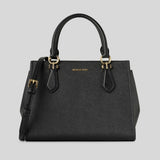 MICHAEL KORS Marilyn Medium Saffiano Leather Satchel Black 35F5G6AS2L