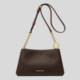 MICHAEL KORS Christina Small Signature Logo Crossbody Bag Brown 35T6G8WC0B