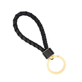 BOTTEGA VENETA Intreccio Key Ring Black 651820