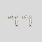 FERRAGAMO Orecchini Gancini Crystals In Silver Color 696574