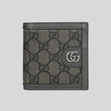 GUCCI Ophidia GG Supreme Print Bi-Fold Wallet Grey 732016