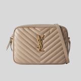 SAINT LAURENT YSL Lou Camera Bag In Quilted Leather Dark Beige 761554DV707