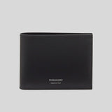 FERRAGAMO Classic Men's Leather Bifold Wallet Black 770089