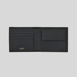 FERRAGAMO Gancini Men's Leather Bifold Coin Wallet Black 775646