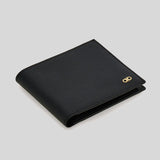 FERRAGAMO Gancini Men's Leather Bifold Coin Wallet Black 775646