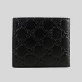 GUCCI Men's Signature GG Leather Bifold Wallet Black 779836