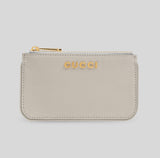 GUCCI Script Small Pouch With Key Fob Grey 790102