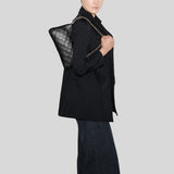 GUCCI Women's GG Emblem Leather Shoulder/Crossbody Bag Black 815277