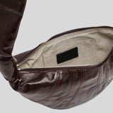 LEMAIRE Small Croissant Bag Coated Cotton Chocolate Fondant BG0003LF1329