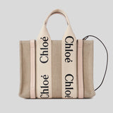 CHLOE Small Woody Tote Bag Cement Pink CHC22AS397I266J5