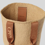 CHLOE Large Woody Basket In Natural Fibers Dusty Tan CHC23AS380L1825S