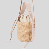 CHLOE Small Woody Basket In Natural Fibers Blush Beige CHC23AS381L18