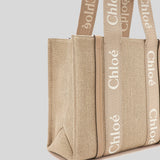 CHLOE Woody Medium Tote Bag Boyish Brown CHC23AS383L1720E