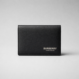 BURBERRY Leather Flint Card Case Black 81046991