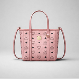 MCM Mini Toni Top-Zip Shopper In Visetos Soft Pink MWPFSMT06PZ001