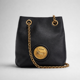 CHLOE Horse Medal Mini Bucket Bag Black CH26SP582O37001