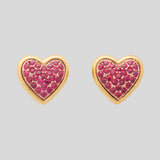KATE SPADE With All My Heart Pavé Studs Red KK476