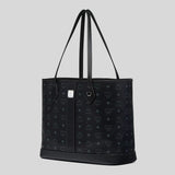 MCM Medium Liz Shopper in Visetos Black MWPGSLR02BK001
