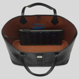 MCM Medium Liz Shopper in Visetos Black MWPGSLR02BK001