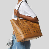 MCM Medium Liz Shopper in Visetos Cognac MWPGSLR02CO001