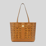 MCM Small Liz Shopper in Visetos Cognac MWPGSLR03CO001