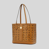 MCM Small Liz Shopper in Visetos Cognac MWPGSLR03CO001