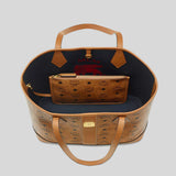 MCM Small Liz Shopper in Visetos Cognac MWPGSLR03CO001