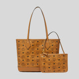 MCM Small Liz Shopper in Visetos Cognac MWPGSLR03CO001