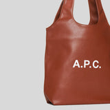 A.P.C. Ninon Small Tote Bag Nut Brown PUAATM61861