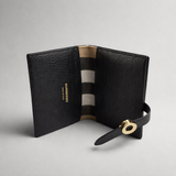 BURBERRY Edie Grained Leather Card Case Wallet Black 81131431