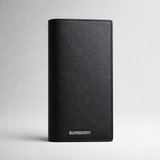 BURBERRY Logo Leather Continental Wallet Black 81214821