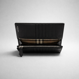 BURBERRY Logo Leather Continental Wallet Black 81214821