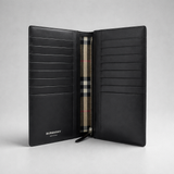 BURBERRY Logo Leather Continental Wallet Black 81214821