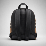 BURBERRY Jeff Check Unisex Canvas Backpack Taupe Brown 80845501