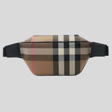 BURBERRY Sonny Nova Check Unisex Bum Bag Taupe Brown 80845551