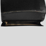 BURBERRY Leather Flint Card Case Black 81046991