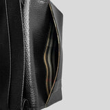 BURBERRY Leather Flint Card Case Black 81046991