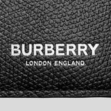 BURBERRY Leather Flint Card Case Black 81046991