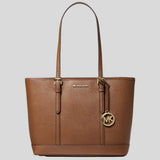 MICHAEL KORS Jet Set Travel Small Saffiano Leather Top-Zip Tote Bag Luggage 35S0GTVT1L
