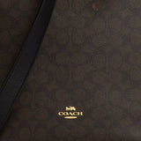 COACH Val Duffle Bag In Signature Canvas Walnut/Black CAB12