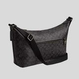 COACH Finn Crossbody Bag In Signature Canvas Charcoal/Black CAJ91
