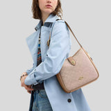 COACH Hadley Convertible Crossbody Bag With Signature Canvas Dark Natural Multi CAK50