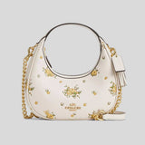 COACH Carmen Mini Crossbody Bag With Floral Print Chalk Multi CAK90